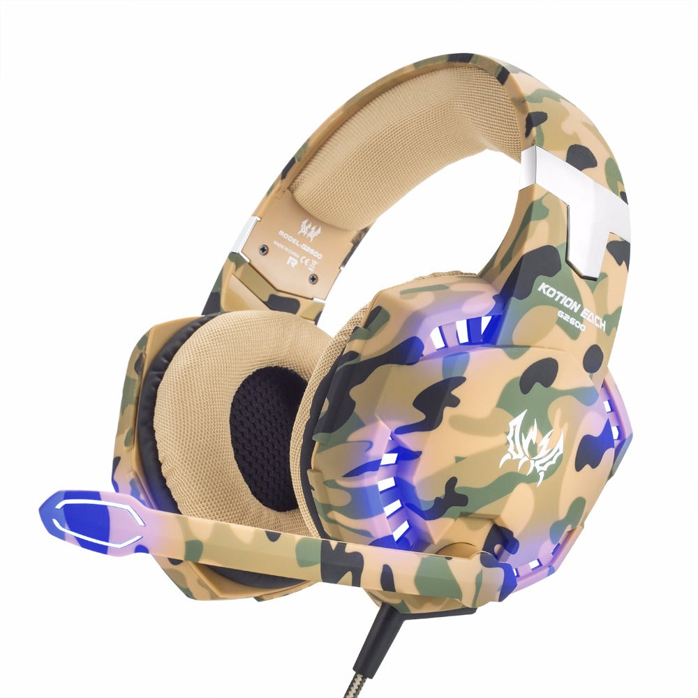 3.5mm Wired Stereo Camouflage Gaming Headset Gaming Headphone