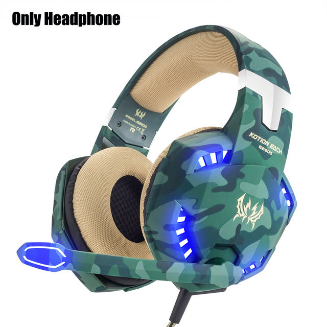 3.5mm Wired Stereo Camouflage Gaming Headset Gaming Headphone