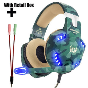 3.5mm Wired Stereo Camouflage Gaming Headset Gaming Headphone