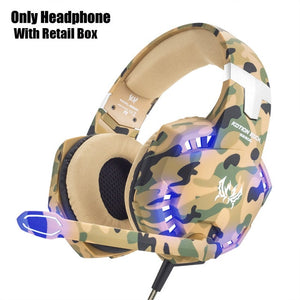 3.5mm Wired Stereo Camouflage Gaming Headset Gaming Headphone